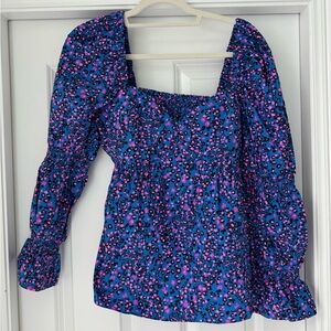 Lilly Pulitzer Preslee Babydoll NWT Size 10 Blue Flare Growl and Prowl